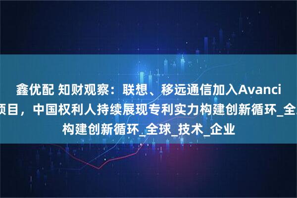 鑫优配 知财观察：联想、移远通信加入Avanci 4G/5G许可项目，中国权利人持续展现专利实力构建创新循环_全球_技术_企业